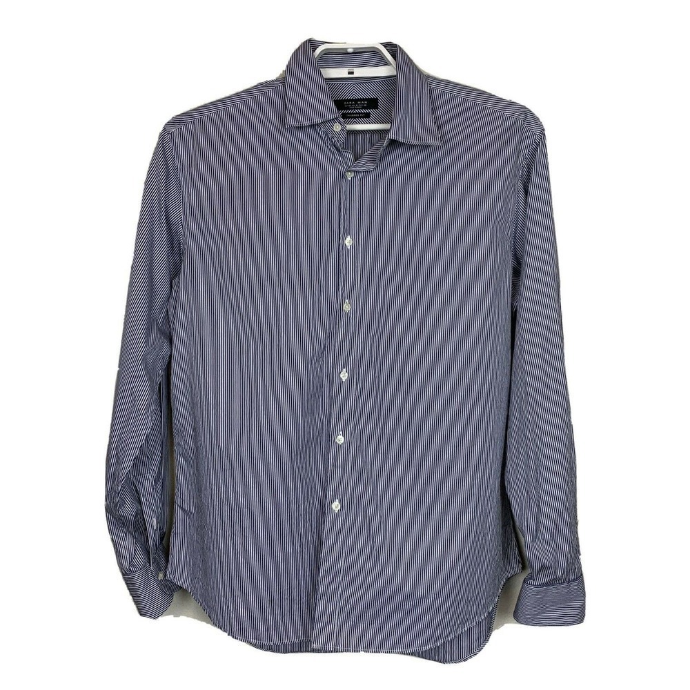 Zara Tailored Fit Striped Long Sleeve Shirt